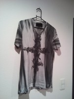 BLACK　LINE　VネックTシャツ